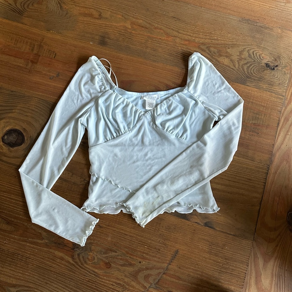 COPY - Blue Crop top Small